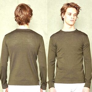 Officine Generale Olive Crewneck Sweater